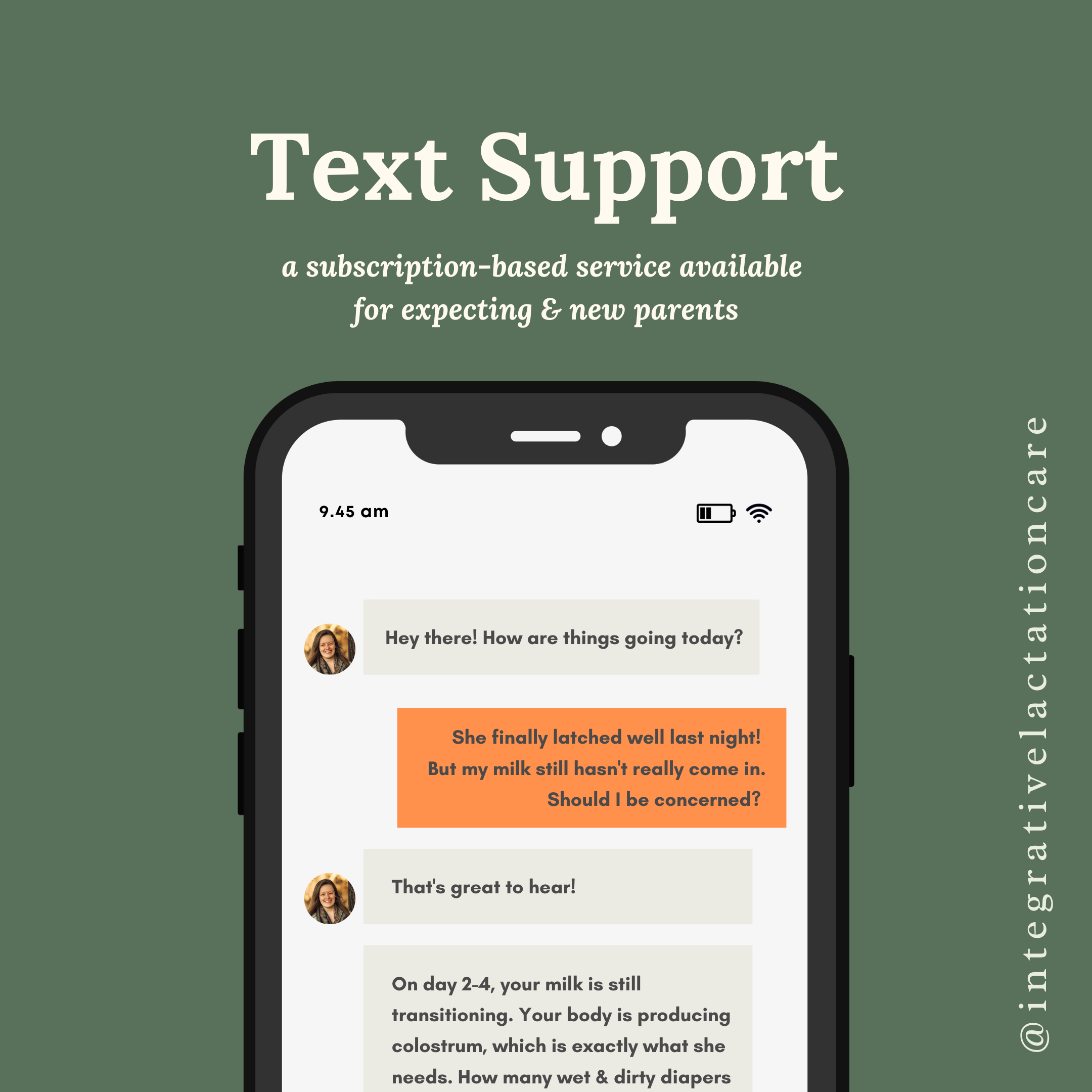 Text Support – Integrative Lactation Care